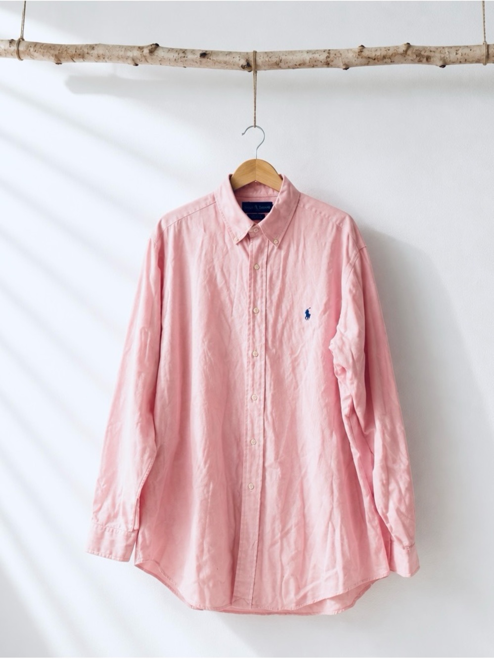 Ralph Lauren Light Pink Yarmouth Long-Sleeve Button-Down Shirt